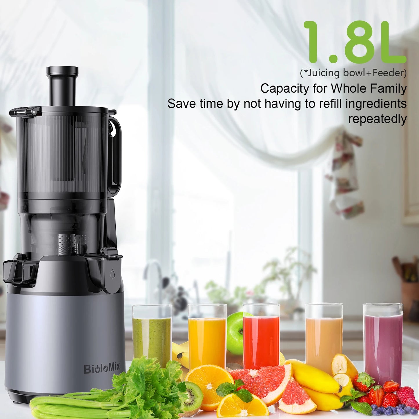 Cold Press Slow Juicer 130mm Wide Chute