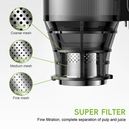Cold Press Slow Juicer 130mm Wide Chute